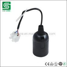 E27 Plastic Lamp Holder with VDE Round Wire and Terminal